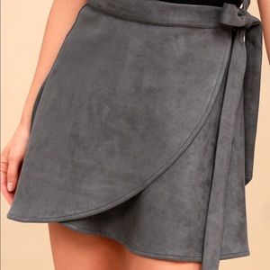 Wrap suede skirt NEW**